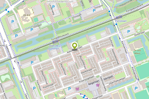 Ambulance-melding op Aalscholverlaan, Vlaardingen op 25 april, kaart-overzicht
