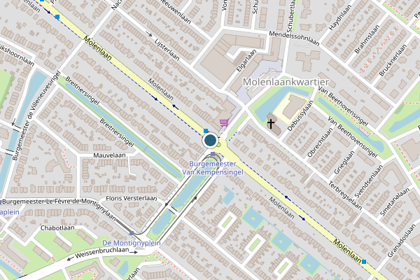 Politie-melding op Molenlaan, Rotterdam op 21 mei, kaart-overzicht