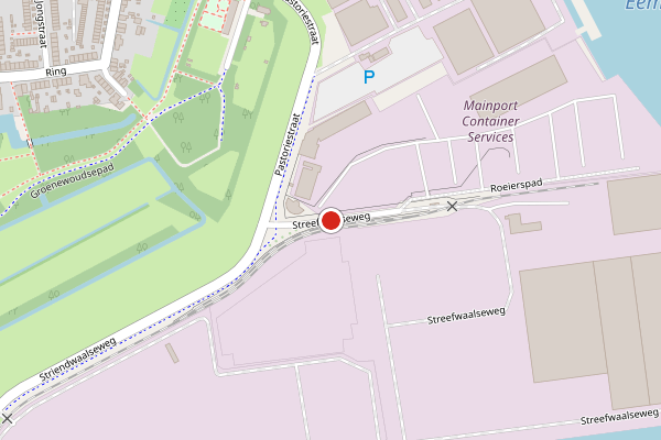 Brandweer-melding op Streefwaalseweg, Pernis op 7 augustus, kaart-overzicht
