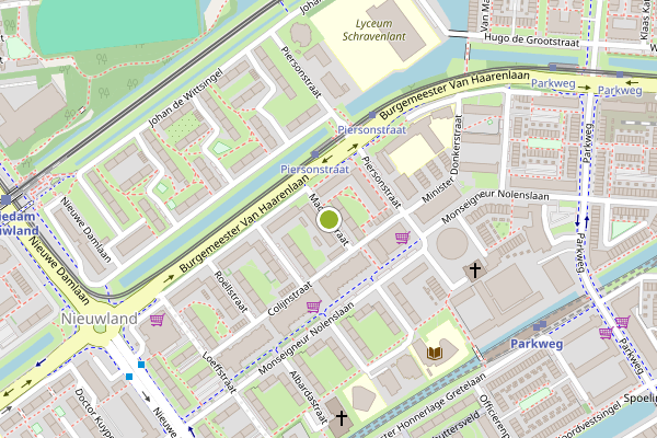 Ambulance-melding op Mackaystraat, Schiedam op 21 mei, kaart-overzicht