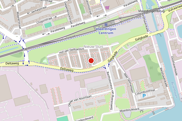 Brandweer-melding op Rijswijksesluis, Vlaardingen op 22 mei, kaart-overzicht