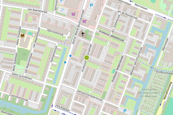 Ambulance-melding op Professor Rutgersstraat, Vlaardingen op 21 mei, kaart-overzicht