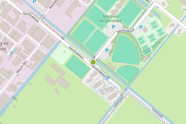 Ambulance-melding op Sporthoekpad, Bergschenhoek op 21 mei, kaart-overzicht