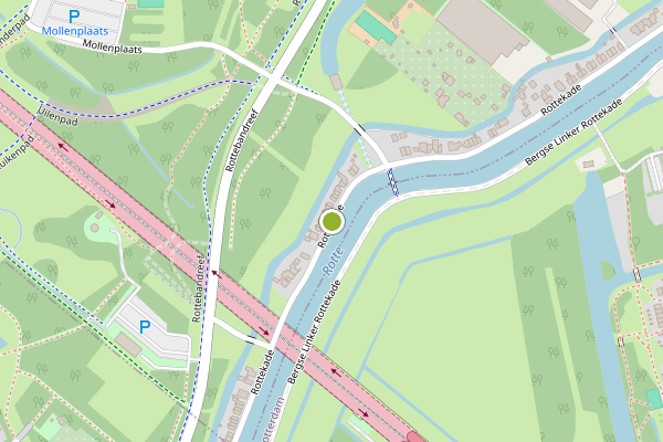 Ambulance-melding op Rottekade, Bergschenhoek op 21 mei, kaart-overzicht