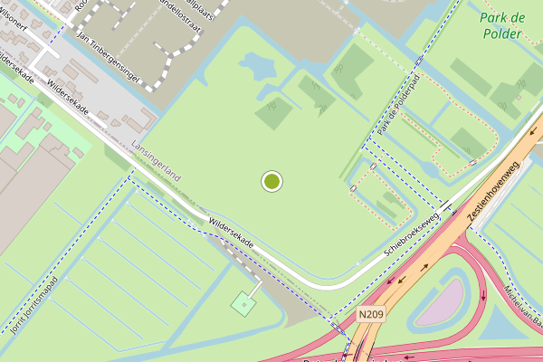 Ambulance-melding op Park de Polderpad, Bergschenhoek op 21 mei, kaart-overzicht