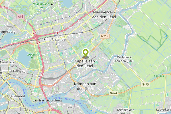 Ambulance-melding op Capelle aan den IJssel op 26 april, kaart-overzicht