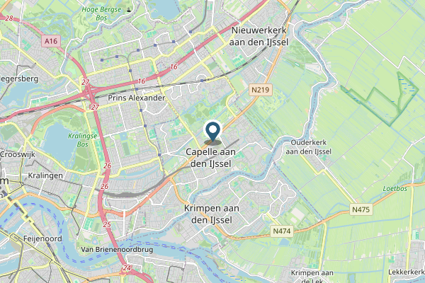 Politie-melding op Ringspoor, Capelle aan den IJssel op 26 april, kaart-overzicht