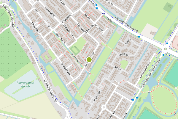 Ambulance-melding op Kamperfoelie, Poortugaal op 23 mei, kaart-overzicht