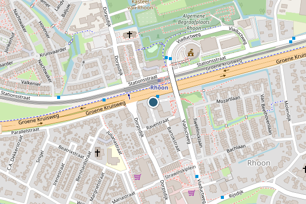 Politie-melding op Debussystraat, Rhoon op 22 mei, kaart-overzicht