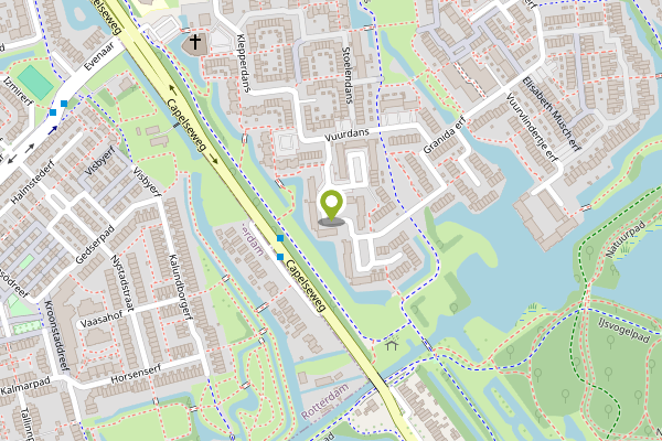 Ambulance-melding op Kringdans, Capelle aan den IJssel op 25 april, kaart-overzicht