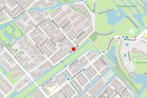 Brandweer-melding op Akkerwinde, Krimpen aan den IJssel op 23 mei, kaart-overzicht