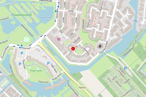 Brandweer-melding op Lijsterbes, Krimpen aan den IJssel op 22 mei, kaart-overzicht