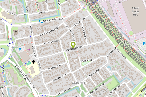 Ambulance-melding op Wilhelminastraat, Barendrecht op 25 april, kaart-overzicht