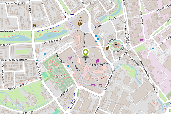 Ambulance-melding op Sint Jorisplein, Ridderkerk op 26 april, kaart-overzicht