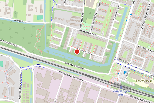 Brandweer-melding op Coornhertstraat, Vlaardingen op 24 mei, kaart-overzicht