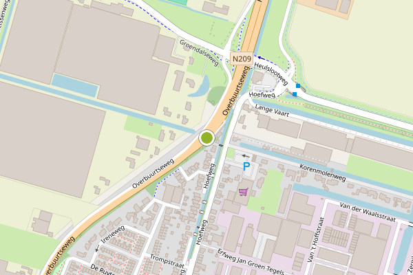 Ambulance-melding op Overbuurtseweg, Bleiswijk op 23 mei, kaart-overzicht