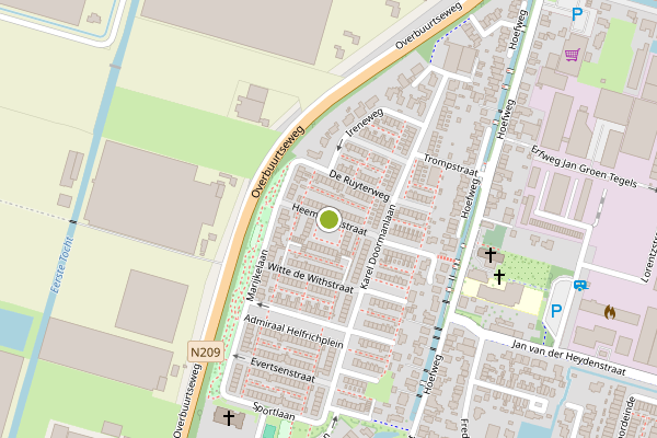 Ambulance-melding op Heemskerkstraat, Bleiswijk op 23 mei, kaart-overzicht