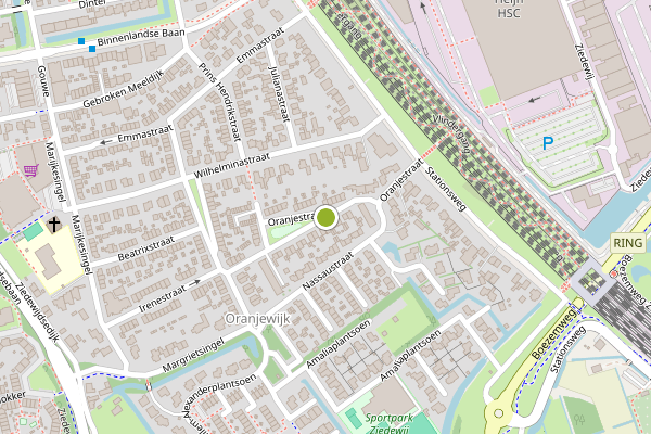 Ambulance-melding op Oranjestraat, Barendrecht op 22 mei, kaart-overzicht