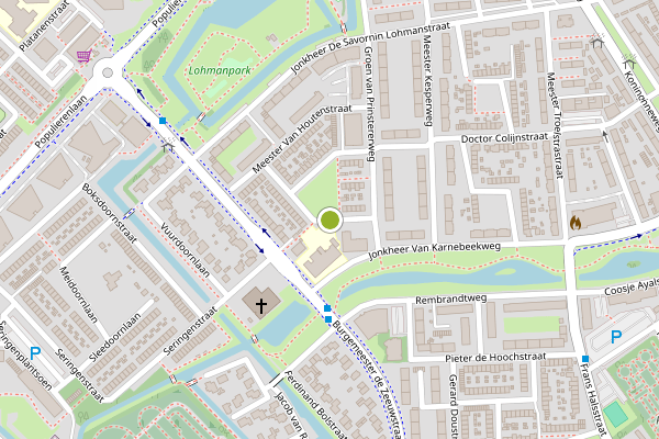 Ambulance-melding op Mr. Treubstraat, Ridderkerk op 23 mei, kaart-overzicht
