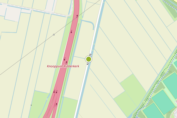 Ambulance-melding op Kruisweg, Ridderkerk op 23 mei, kaart-overzicht