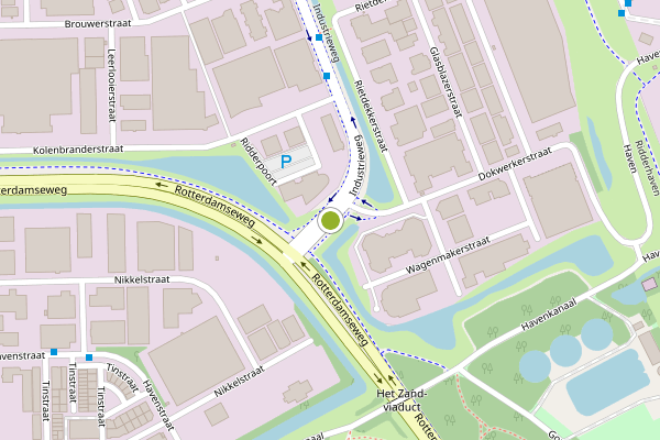 Ambulance-melding op Industrieweg, Ridderkerk op 22 mei, kaart-overzicht