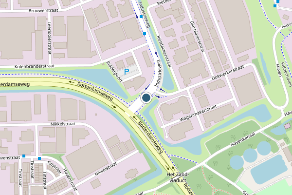 Politie-melding op Industrieweg, Ridderkerk op 22 mei, kaart-overzicht