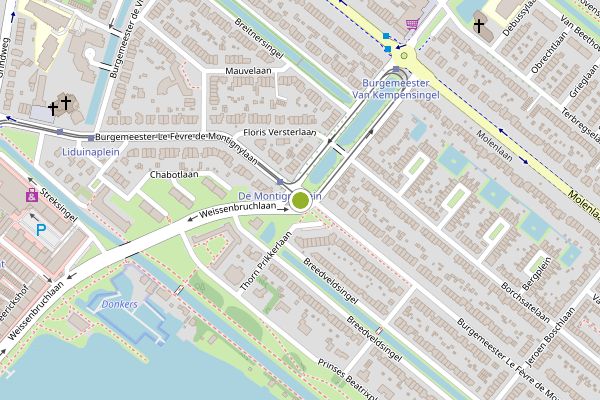 Ambulance-melding op Burgemeester Le Fevre de Montignylaan, Rotterdam op 24 mei, kaart-overzicht