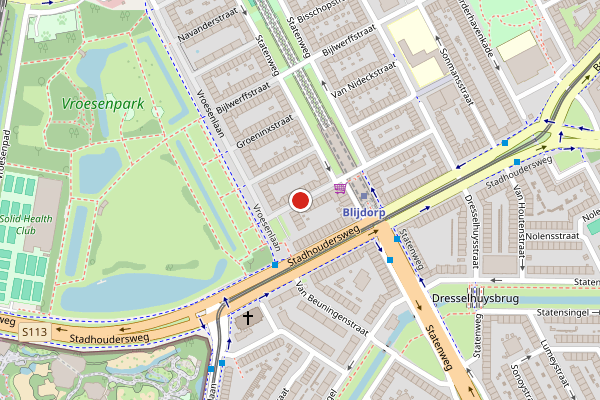 Brandweer-melding op Van der Meydestraat, Rotterdam op 24 mei, kaart-overzicht