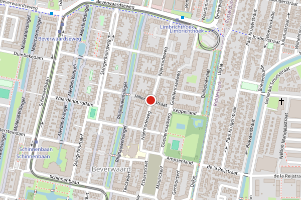 Brandweer-melding op Hillenraadstraat, Rotterdam op 24 mei, kaart-overzicht