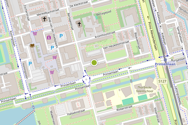 Ambulance-melding op Van Heukelomstraat, Rotterdam op 24 mei, kaart-overzicht
