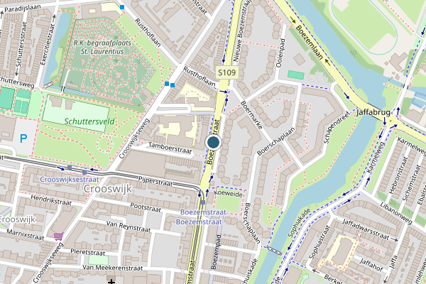 Politie-melding op Nieuwe Boezemstraat, Rotterdam op 24 mei, kaart-overzicht