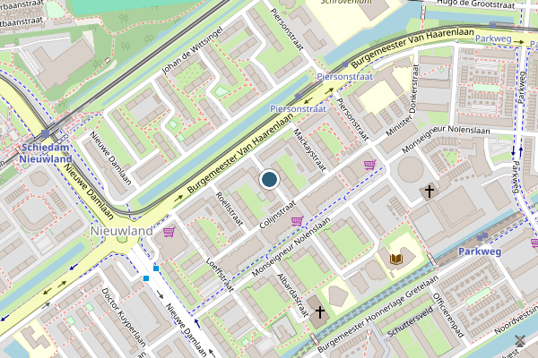 Politie-melding op Van Tienhovenstraat, Schiedam op 24 mei, kaart-overzicht