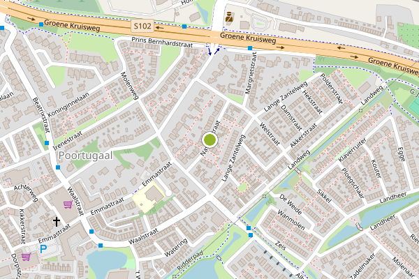 Ambulance-melding op Nassaustraat, Poortugaal op 24 mei, kaart-overzicht