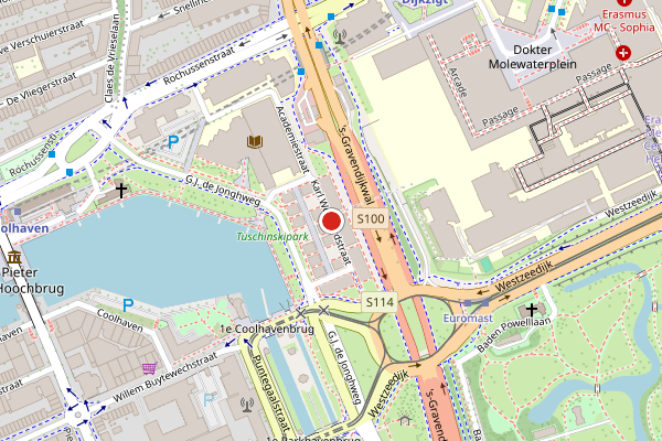 Brandweer-melding op Karl Weisbardstraat, Rotterdam op 24 mei, kaart-overzicht