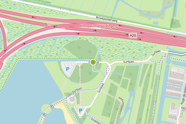 Ambulance-melding op Surfpad, Vlaardingen op 24 mei, kaart-overzicht