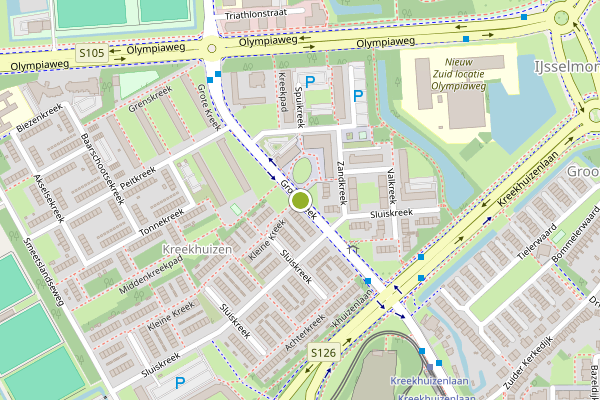 Ambulance-melding op Grote Kreek, Rotterdam op 24 mei, kaart-overzicht