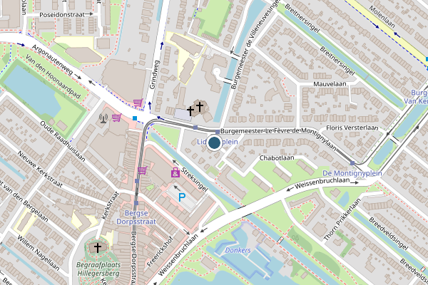 Politie-melding op Liduinaplein, Rotterdam op 24 mei, kaart-overzicht