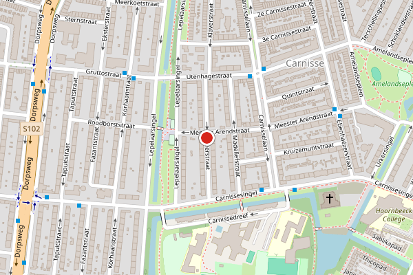 Brandweer-melding op Klaverstraat, Rotterdam op 24 mei, kaart-overzicht