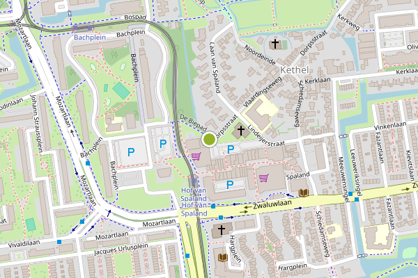 Ambulance-melding op De Biepad, Schiedam op 25 mei, kaart-overzicht
