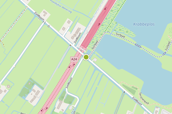 Ambulance-melding op Zuidbuurt, Vlaardingen op 25 mei, kaart-overzicht