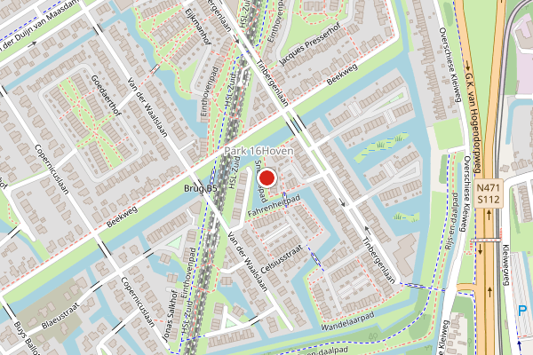 Brandweer-melding op Snelliuspad, Rotterdam op 25 mei, kaart-overzicht