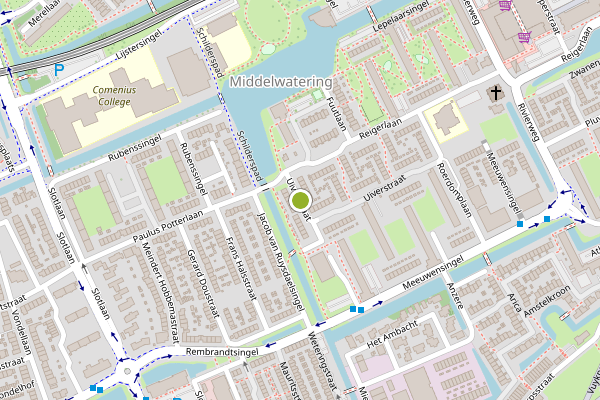 Ambulance-melding op Uiverstraat, Capelle aan den IJssel op 25 mei, kaart-overzicht
