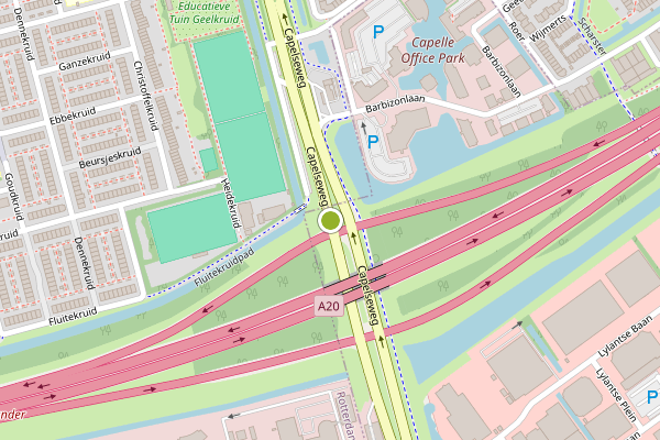 Ambulance-melding op Capelseweg, Capelle aan den IJssel op 25 mei, kaart-overzicht
