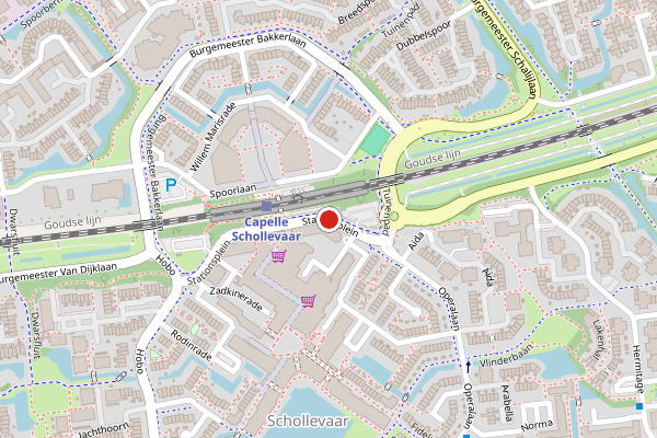 Brandweer-melding op Stationsplein, Capelle aan den IJssel op 25 mei, kaart-overzicht
