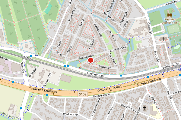 Brandweer-melding op Kruisvaarder, Rhoon op 26 mei, kaart-overzicht