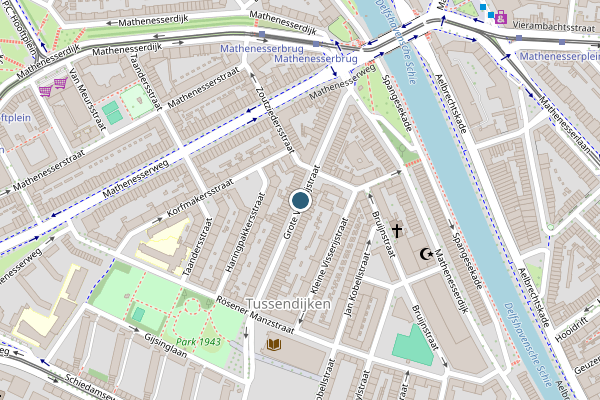 Politie-melding op Grote Visserijstraat, Rotterdam op 28 mei, kaart-overzicht
