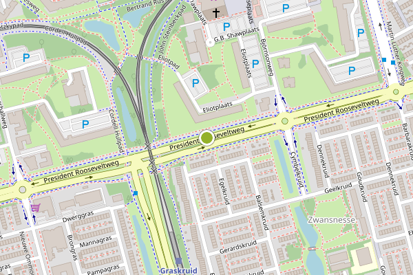 Ambulance-melding op President Rooseveltweg, Rotterdam op 28 mei, kaart-overzicht
