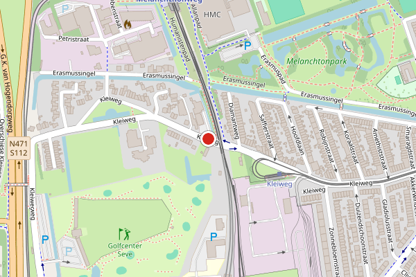Brandweer-melding op Kleiweg, Rotterdam op 28 mei, kaart-overzicht
