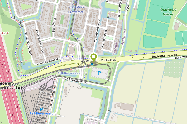 Ambulance-melding op Groeninx van Zoelenlaan, Rotterdam op 27 april, kaart-overzicht
