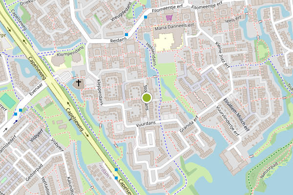 Ambulance-melding op Stoelendans, Capelle aan den IJssel op 28 mei, kaart-overzicht